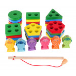 Drevená vzdelávacia hra 2v1 – puzzle, rybičky Drevená vzdelávacia hra 2v1 – puzzle, rybičky
